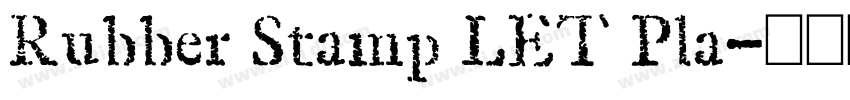 Rubber Stamp LET Pla字体转换